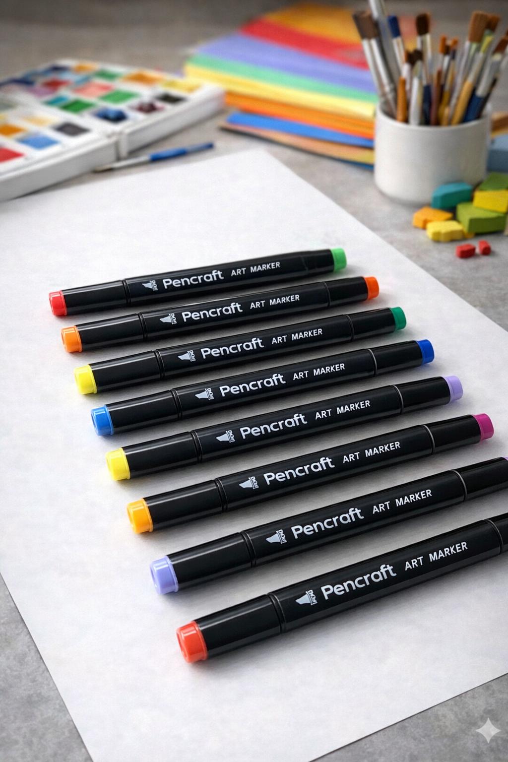 12 Renk Çift Uçlu Keçeli Kalem Boyama Seti