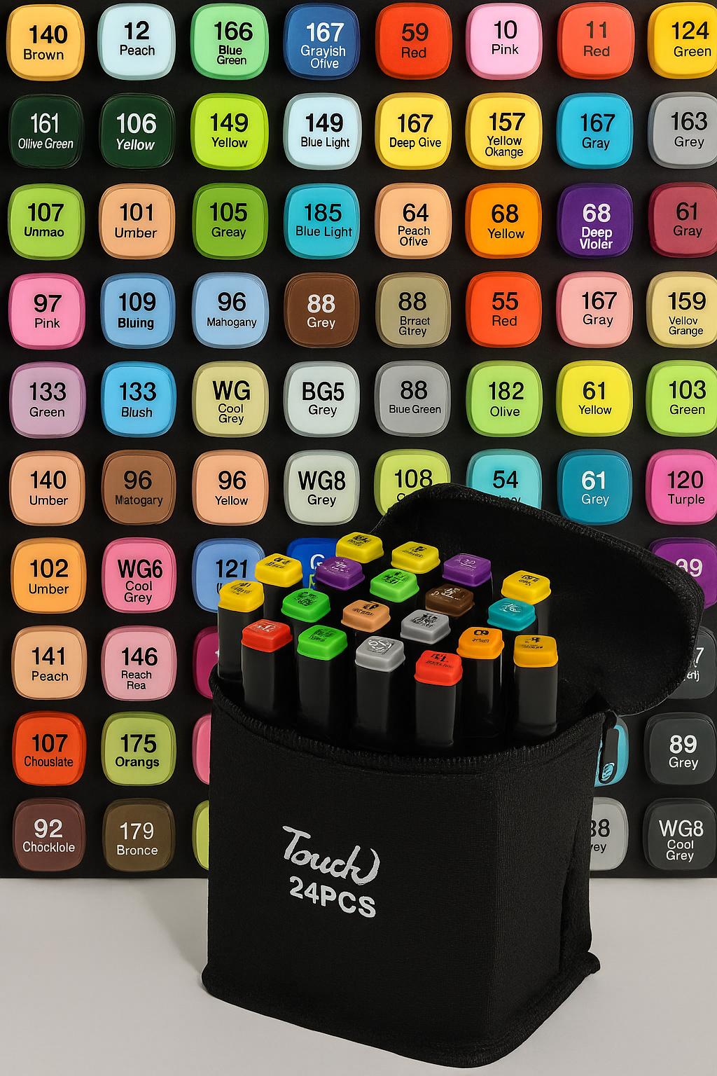 24'lü Renkli Marker Boya Kalem Seti