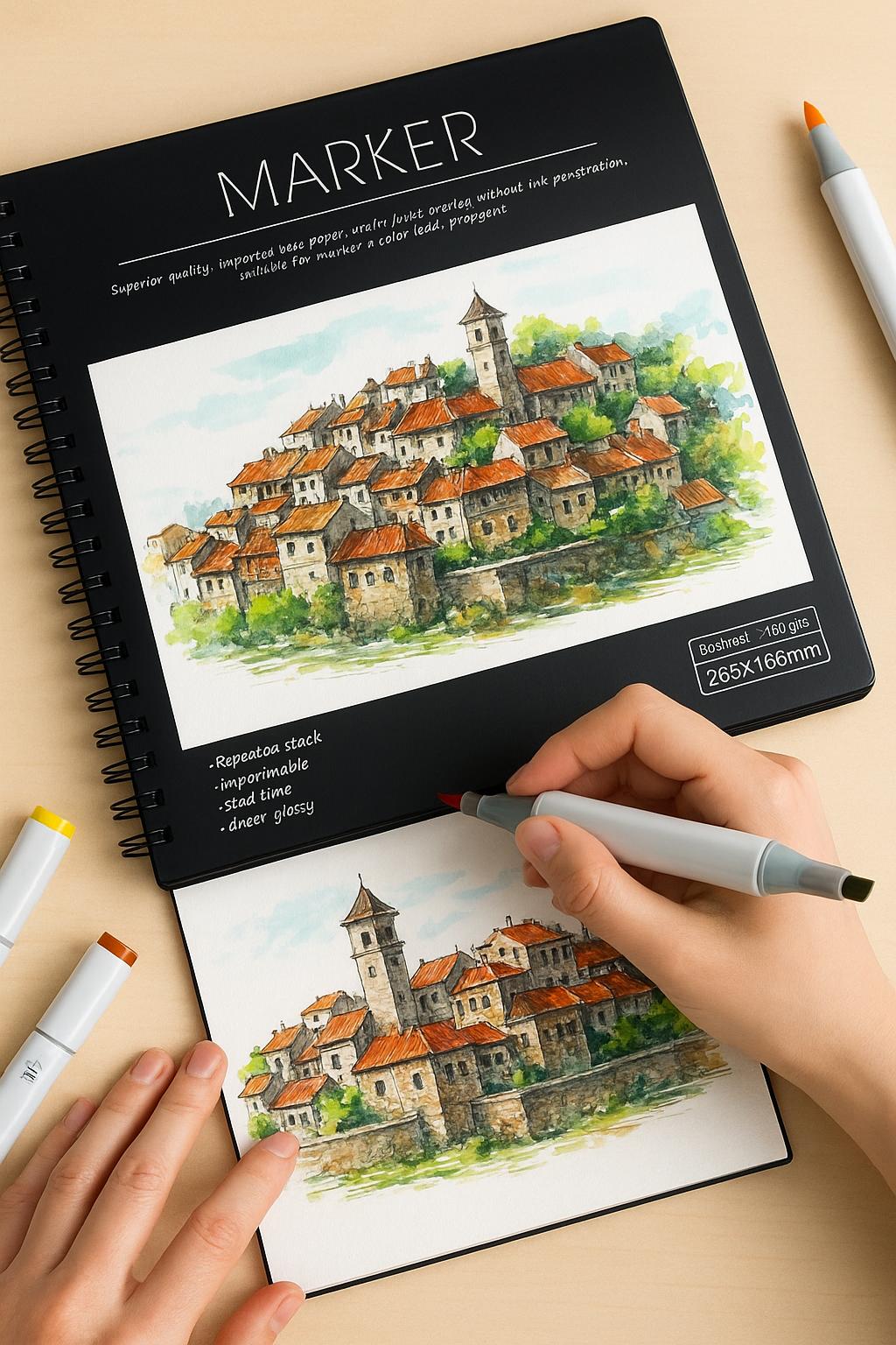 Marker Resim Defteri, Renkli Çizim & Tasarım Defteri