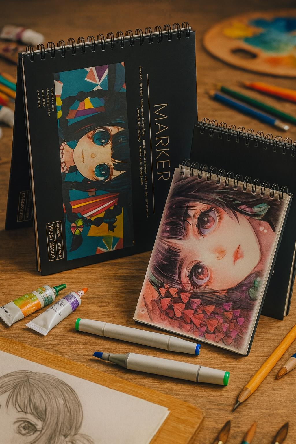 Marker Resim Defteri, Renkli Çizim & Tasarım Defteri