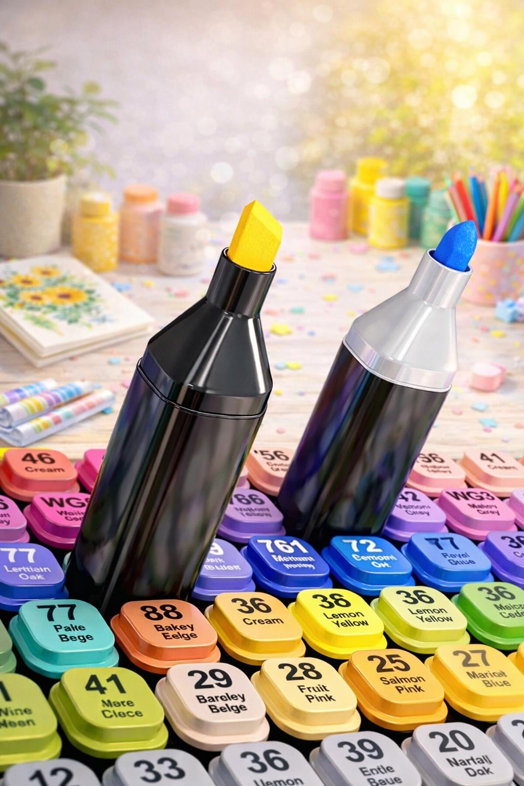 100'lü Çift Taraflı Profesyonel Marker Keçeli Kalem Seti