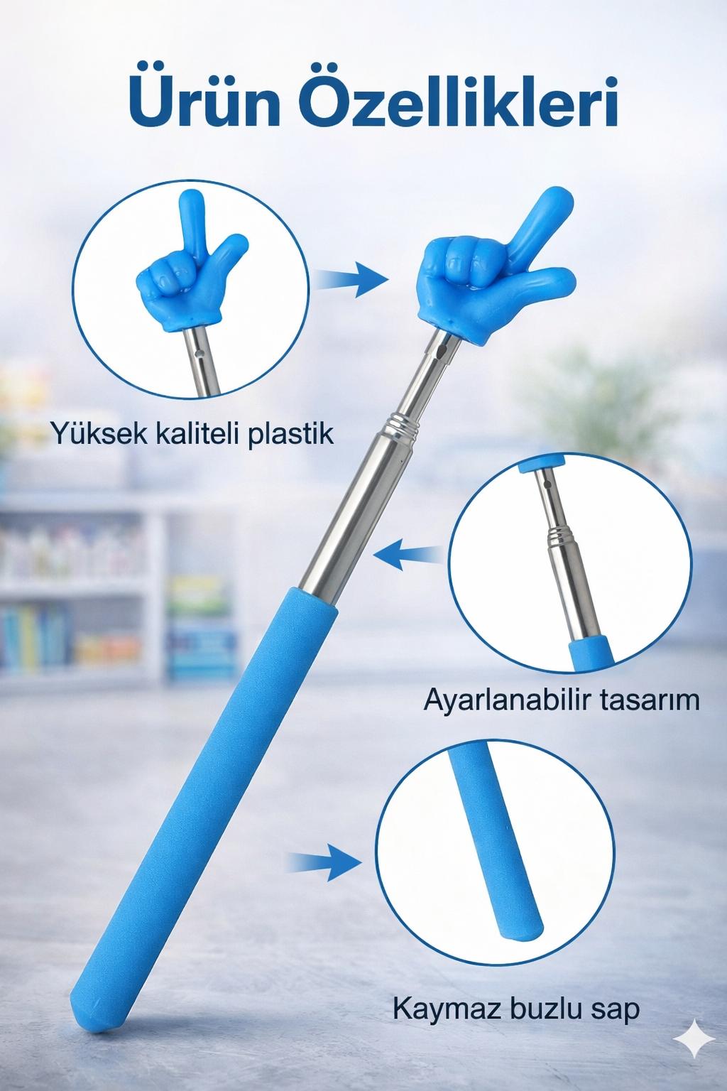 Uzayabilen Parmak Şeklinde İşaret Çubuğu