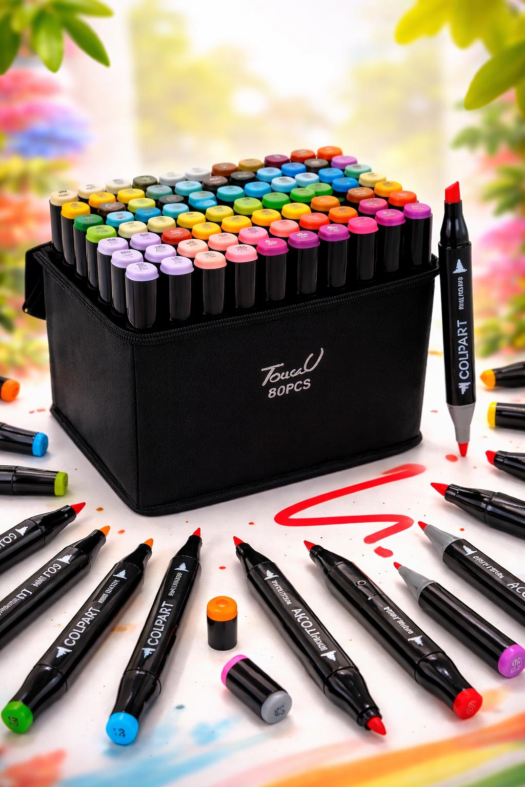 🌈 80’li Profesyonel Marker Kalem Seti