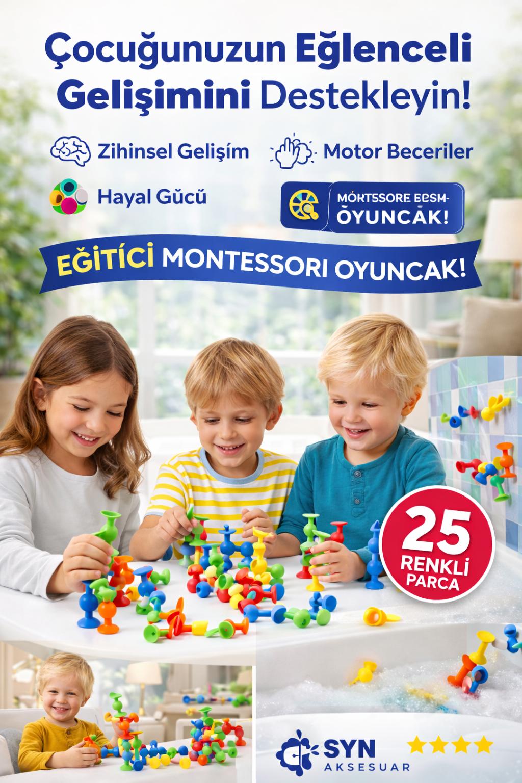 25'li Renkli Vakumlu İnşa Oyunu